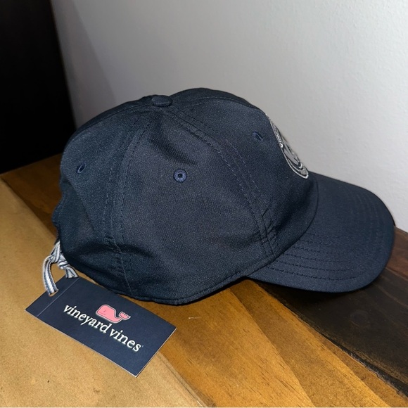Vineyard Vines Navy Blue Baseball Cap with VV Logo and Adjustable Back - Picture 5 of 7